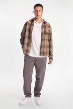 Abstract Print Cotton Flannel Plaid Button-Up Boxy Shirt thumbnail 4