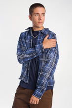 Wings Print Cotton Flannel Plaid Button-Up Boxy Shirt thumbnail 1