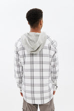 North Western Plaid Flannel Hooded Overshirt thumbnail 8
