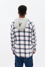 North Western Plaid Flannel Hooded Overshirt thumbnail 11