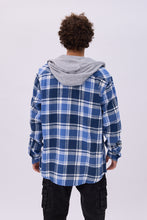 North Western Hooded Plaid Flannel Overshirt thumbnail 7