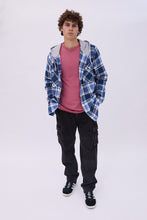 North Western Hooded Plaid Flannel Overshirt thumbnail 8