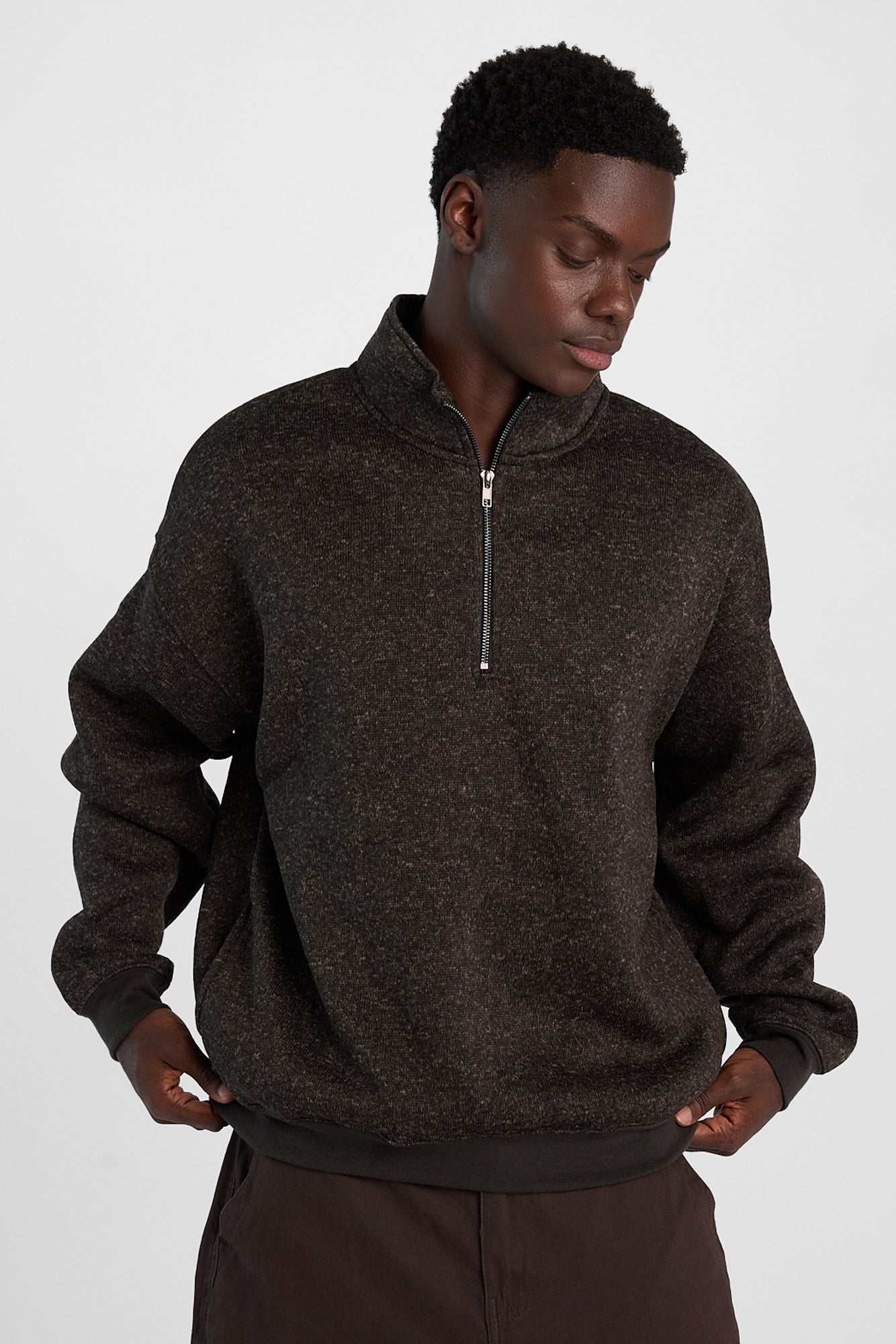 North Western Quarter-Zip Sweater