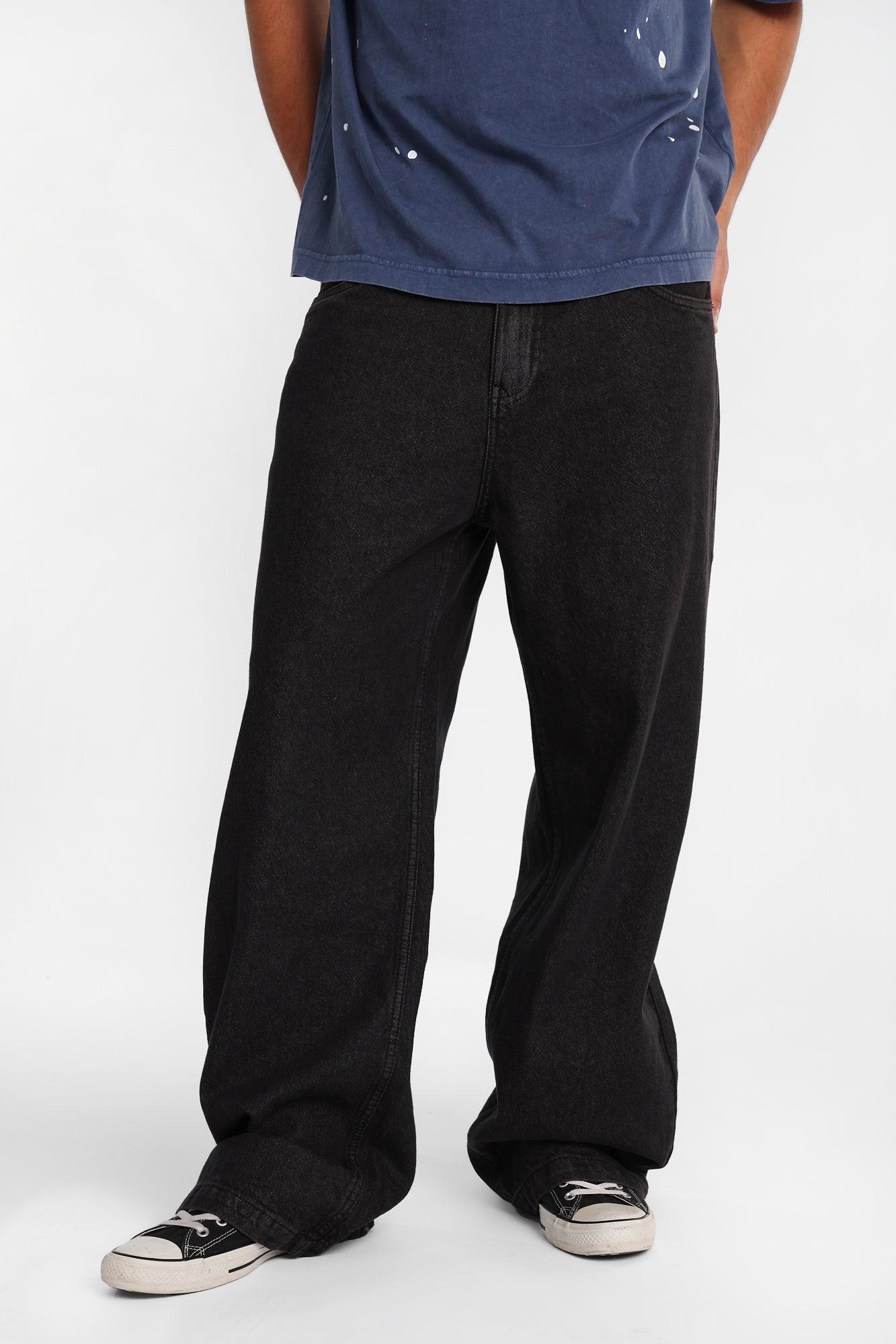 Washed Black Ultra-Baggy Jeans