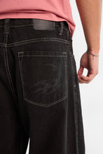 Laser Printed Washed Black Skater Jeans thumbnail 2