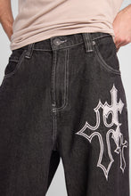 Cross Embroidered Skater Jeans thumbnail 2