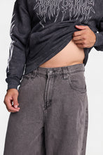 Laser Print  Embroidered Skater Jeans thumbnail 2