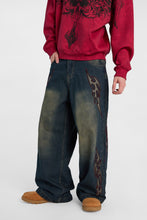 Patch Embroidered Big Baggy Jeans thumbnail 1
