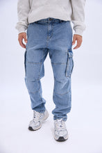 Pantalon cargo en denim thumbnail 1