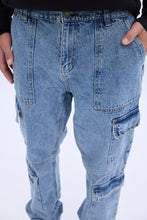 Pantalon cargo en denim thumbnail 3