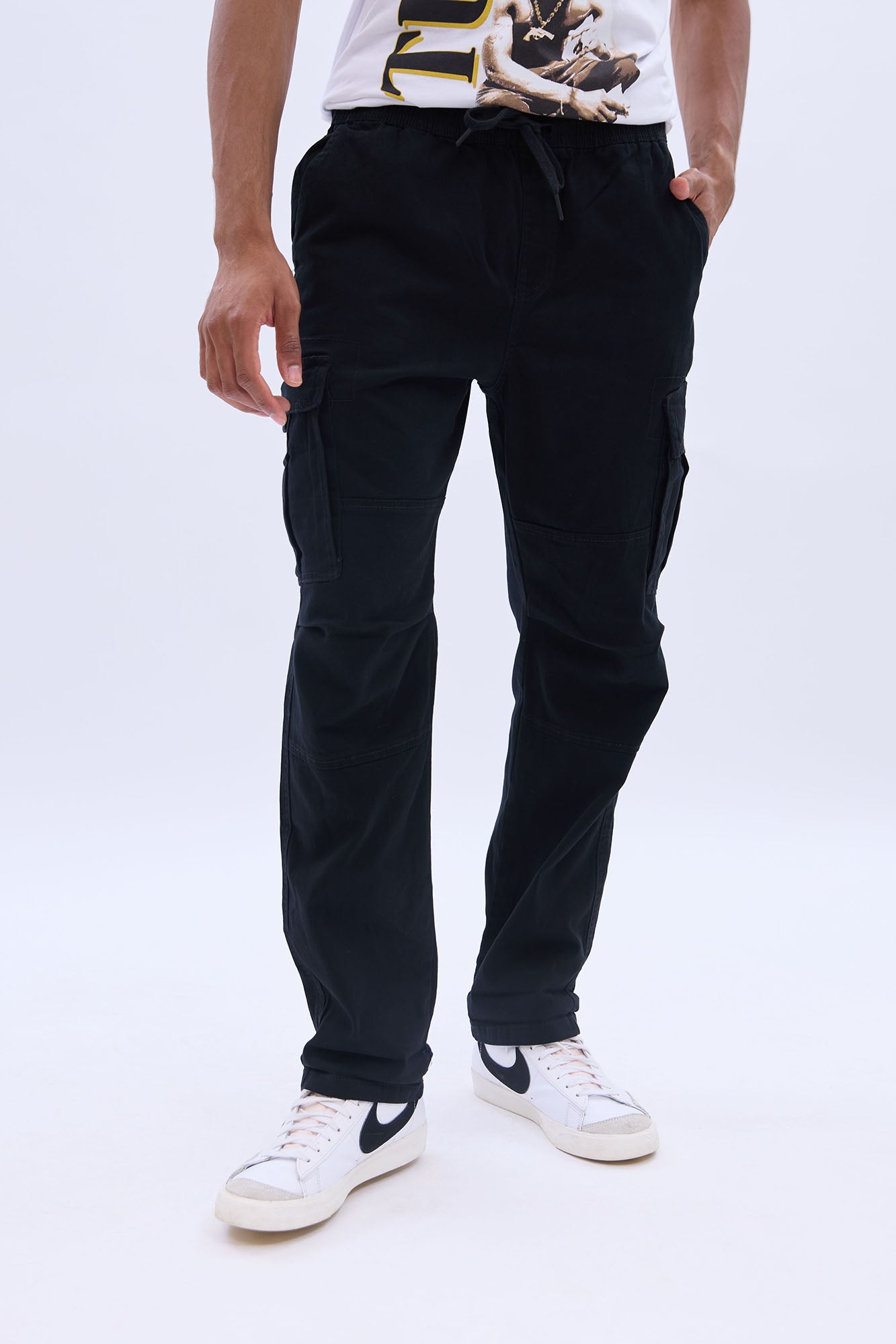 Loose Cargo Twill Pants