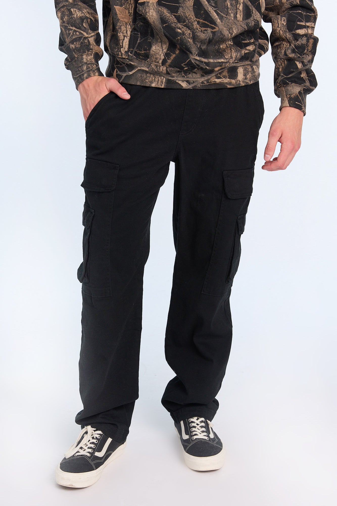 Loose Cargo Twill Pants