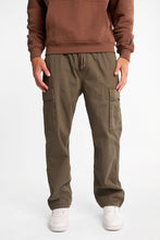 Pantalon ample cargo décontracté en sergé thumbnail 1