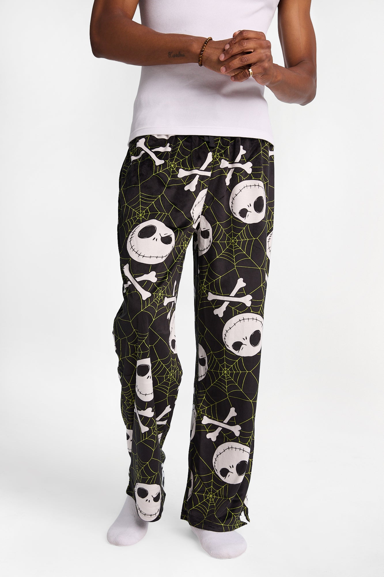 Pantalon pyjama en molleton soyeux imprimé L'Étrange Noël de Monsieur Jack