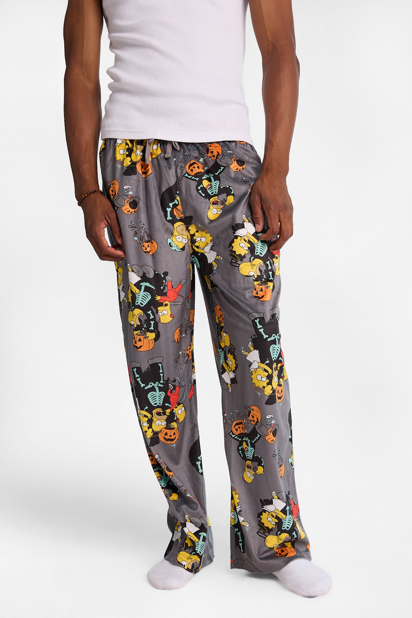 Spooky Simpsons Silky Fleece Pajama Pants