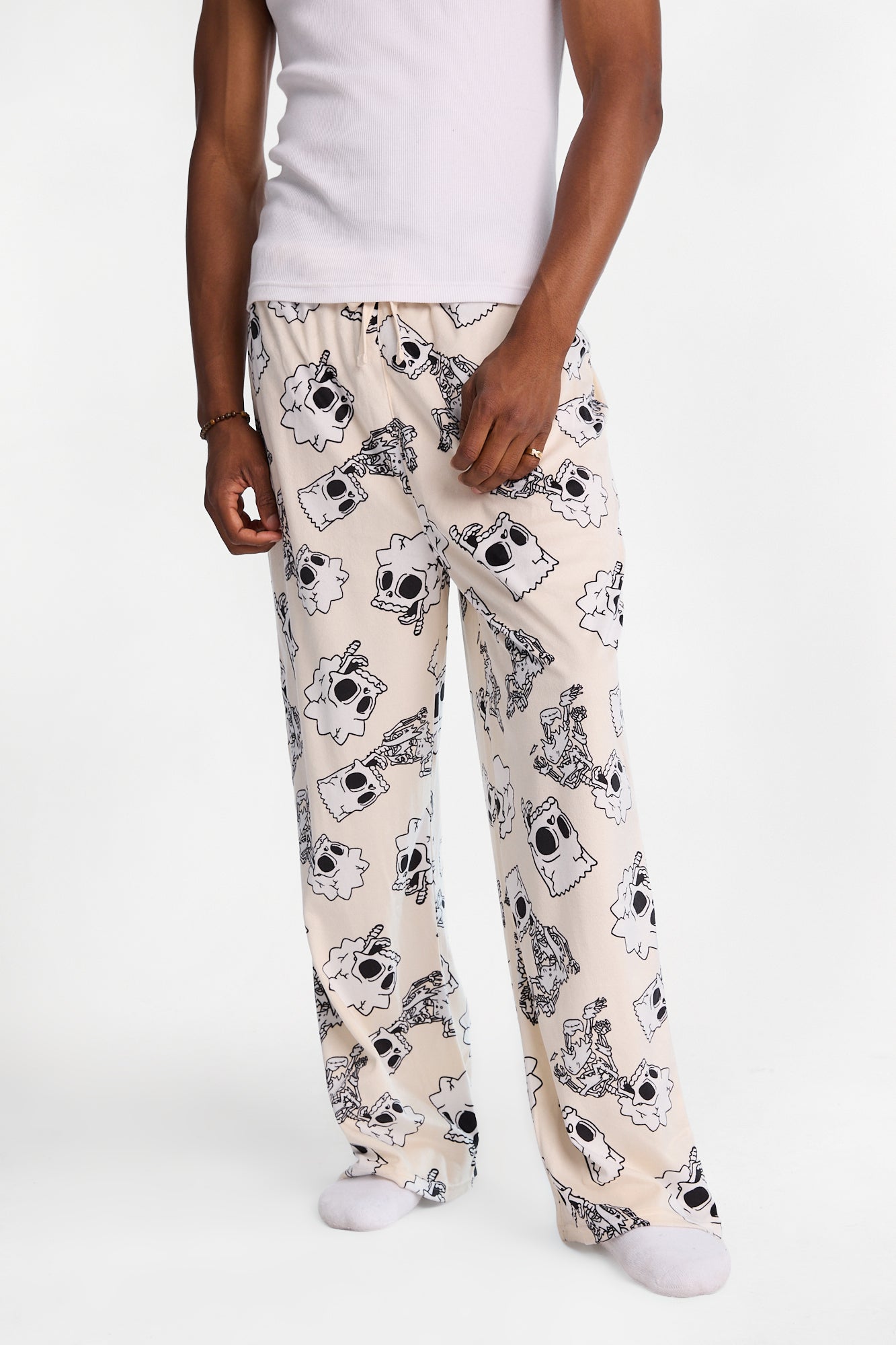 The Simpsons Skeletons Silky Fleece Pajama Pants