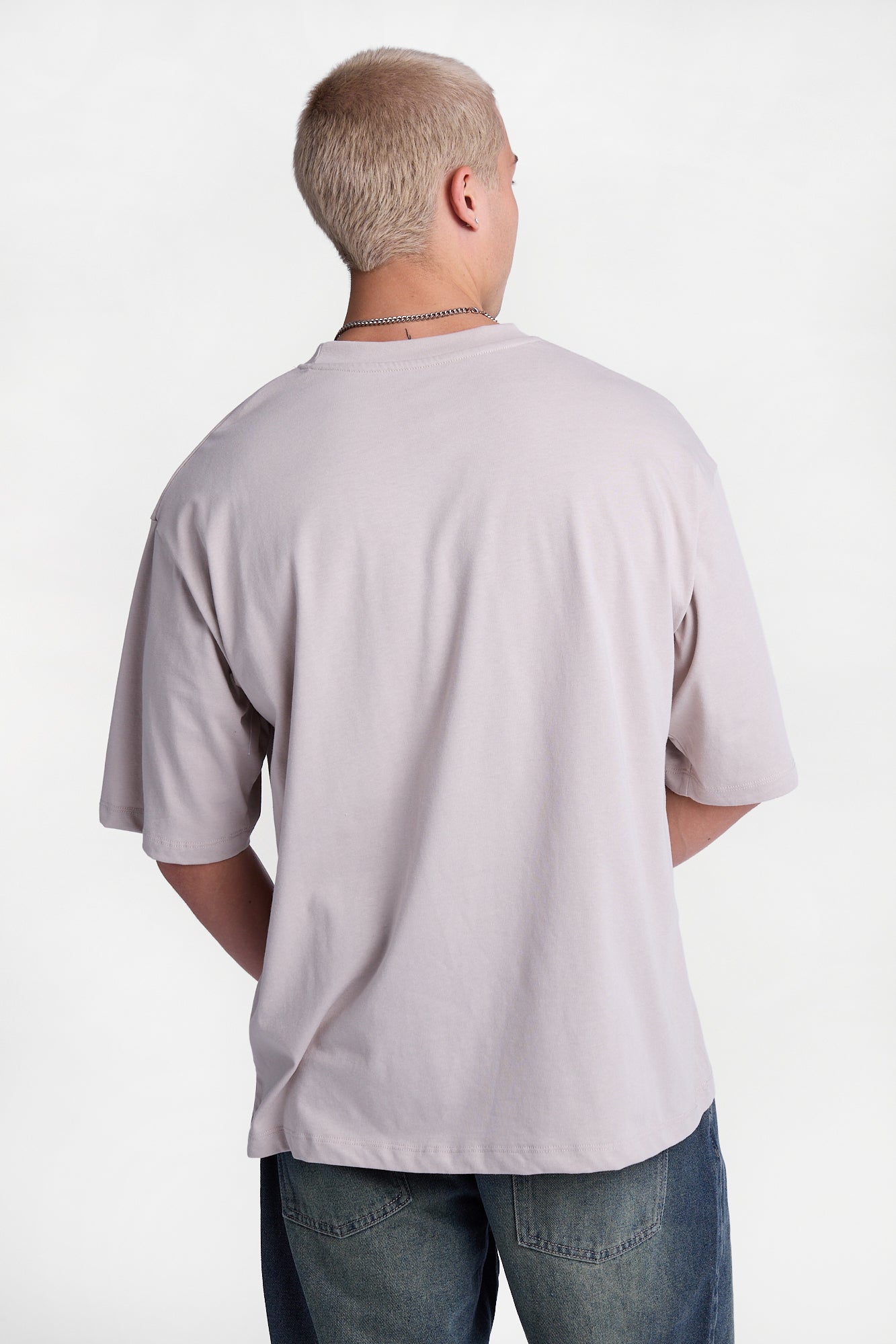 T-shirt haut de gamme surdimensionné à col ras du cou