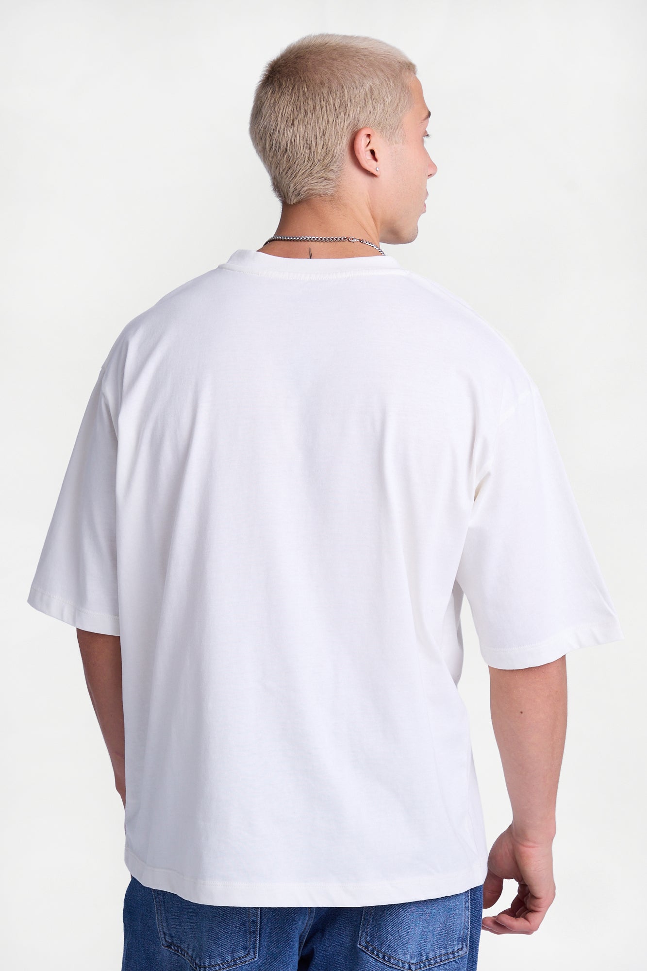 T-shirt haut de gamme surdimensionné à col ras du cou