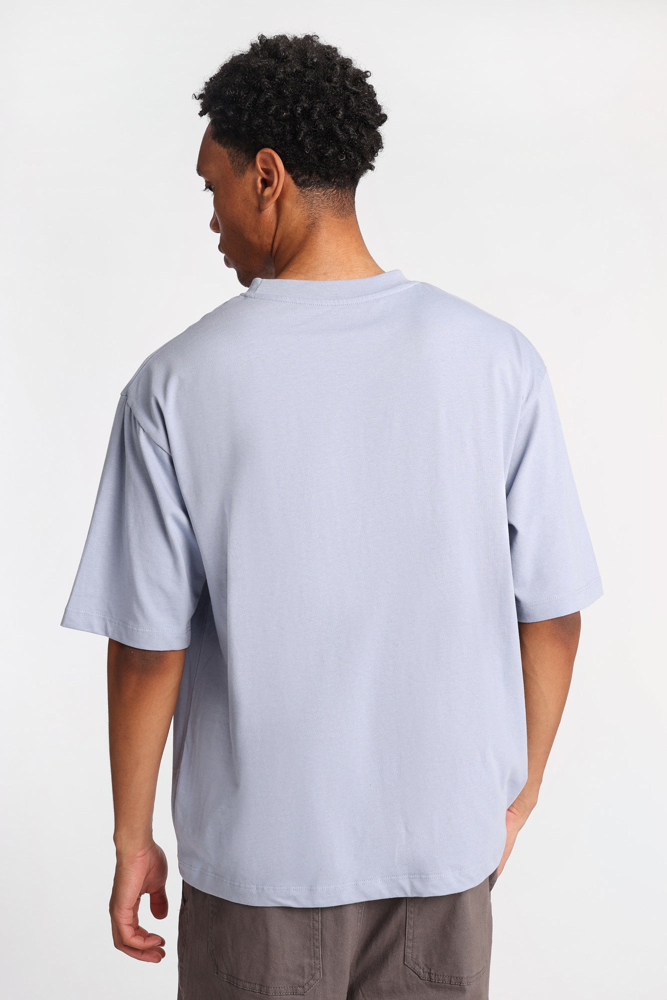 T-shirt haut de gamme surdimensionné à col ras du cou