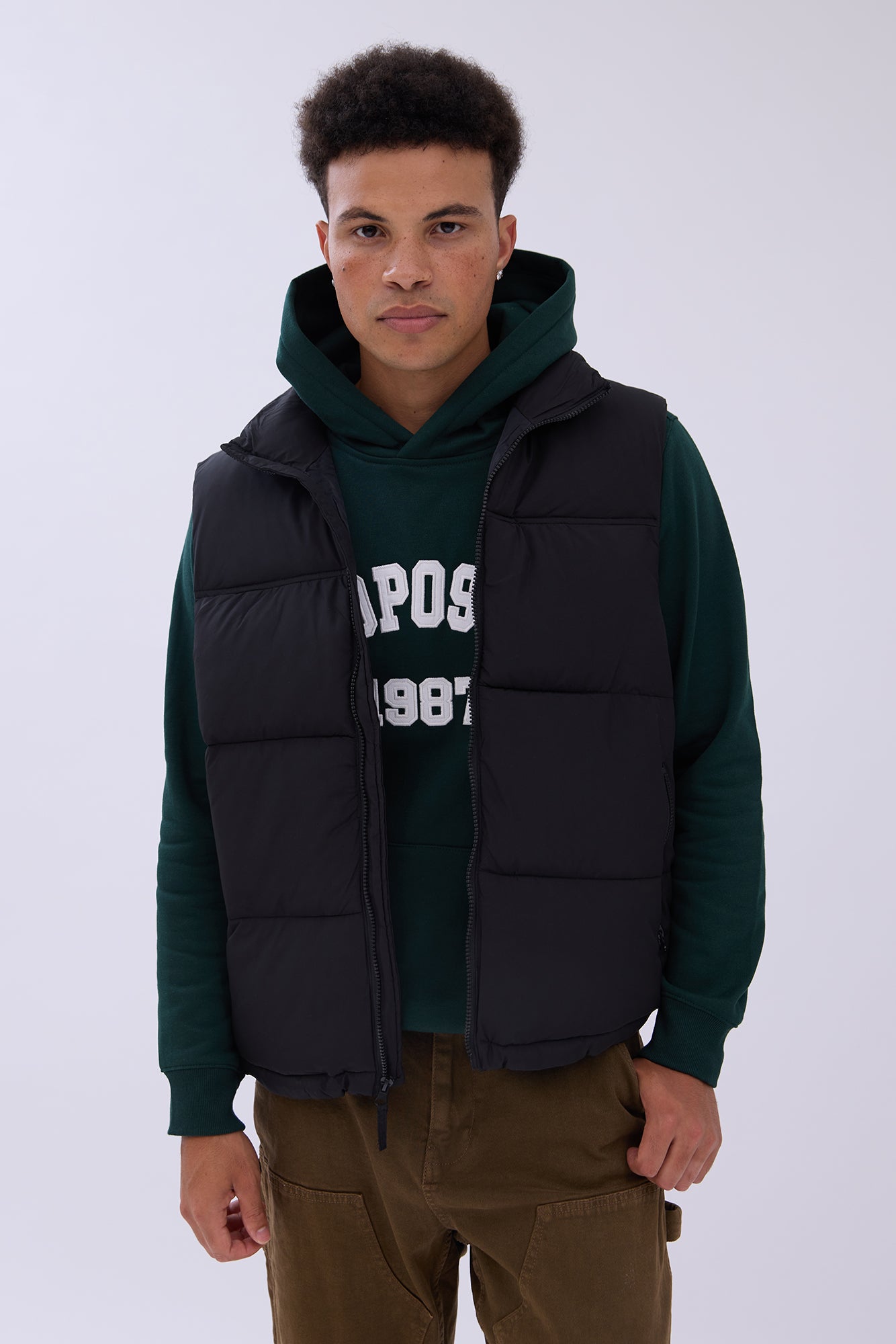 North Western Zip-Up Puffer Vest