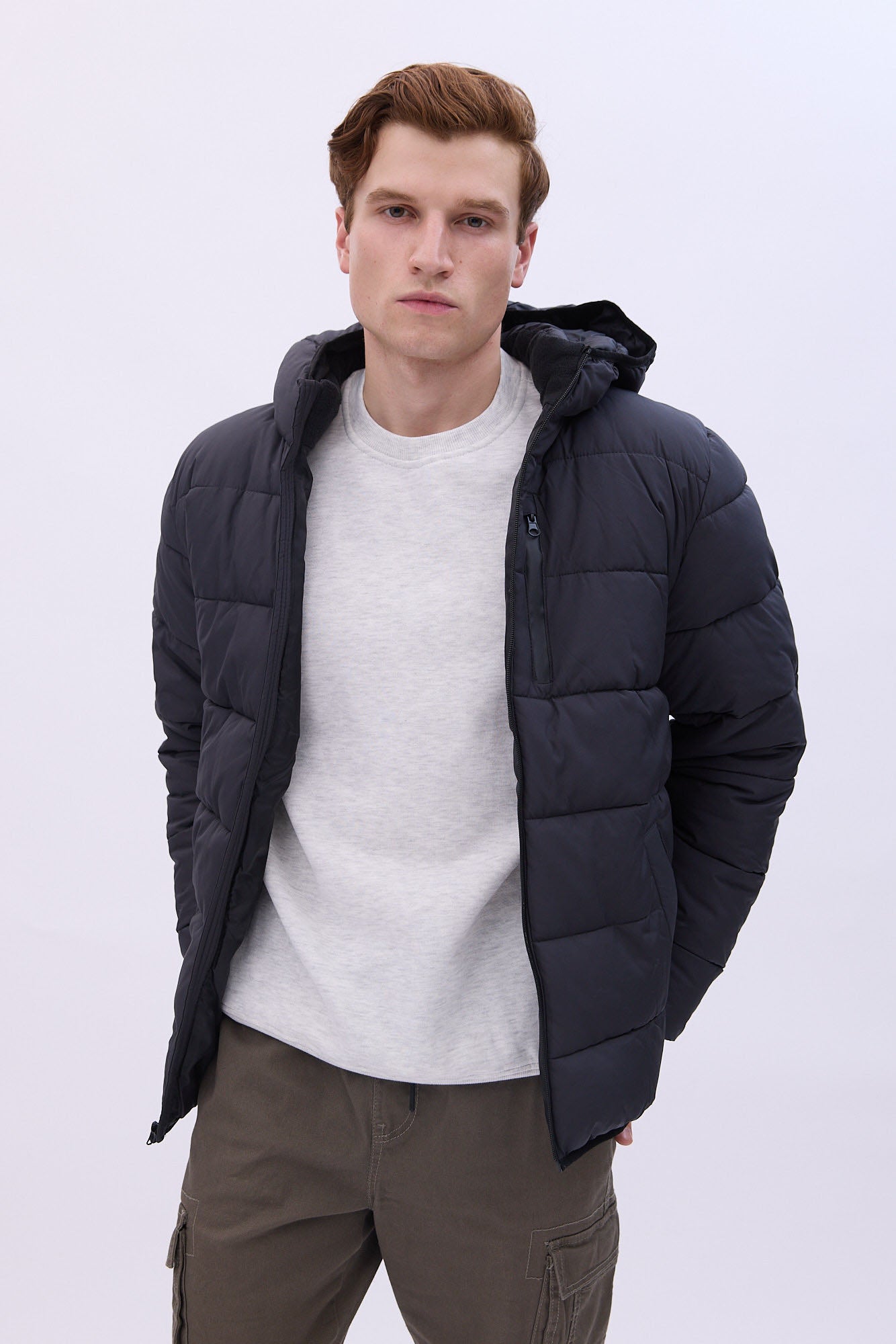 North Western Zip-Up Puffer Jacket