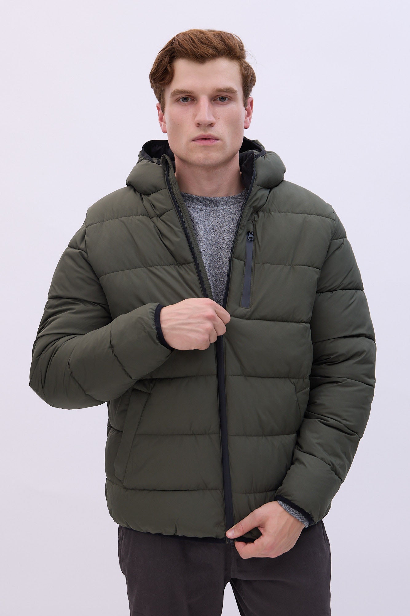 North Western Zip-Up Puffer Jacket