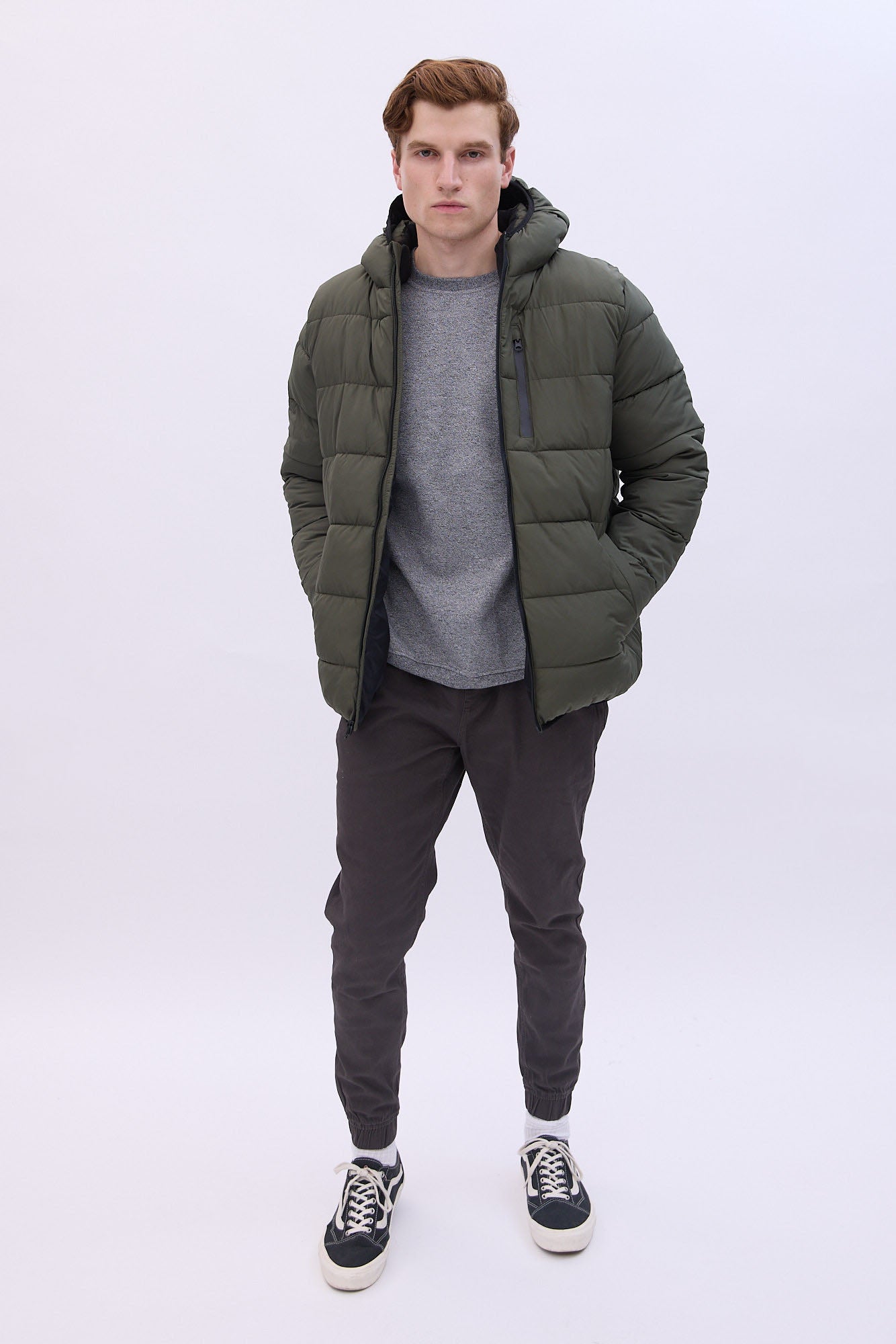 North Western Zip-Up Puffer Jacket