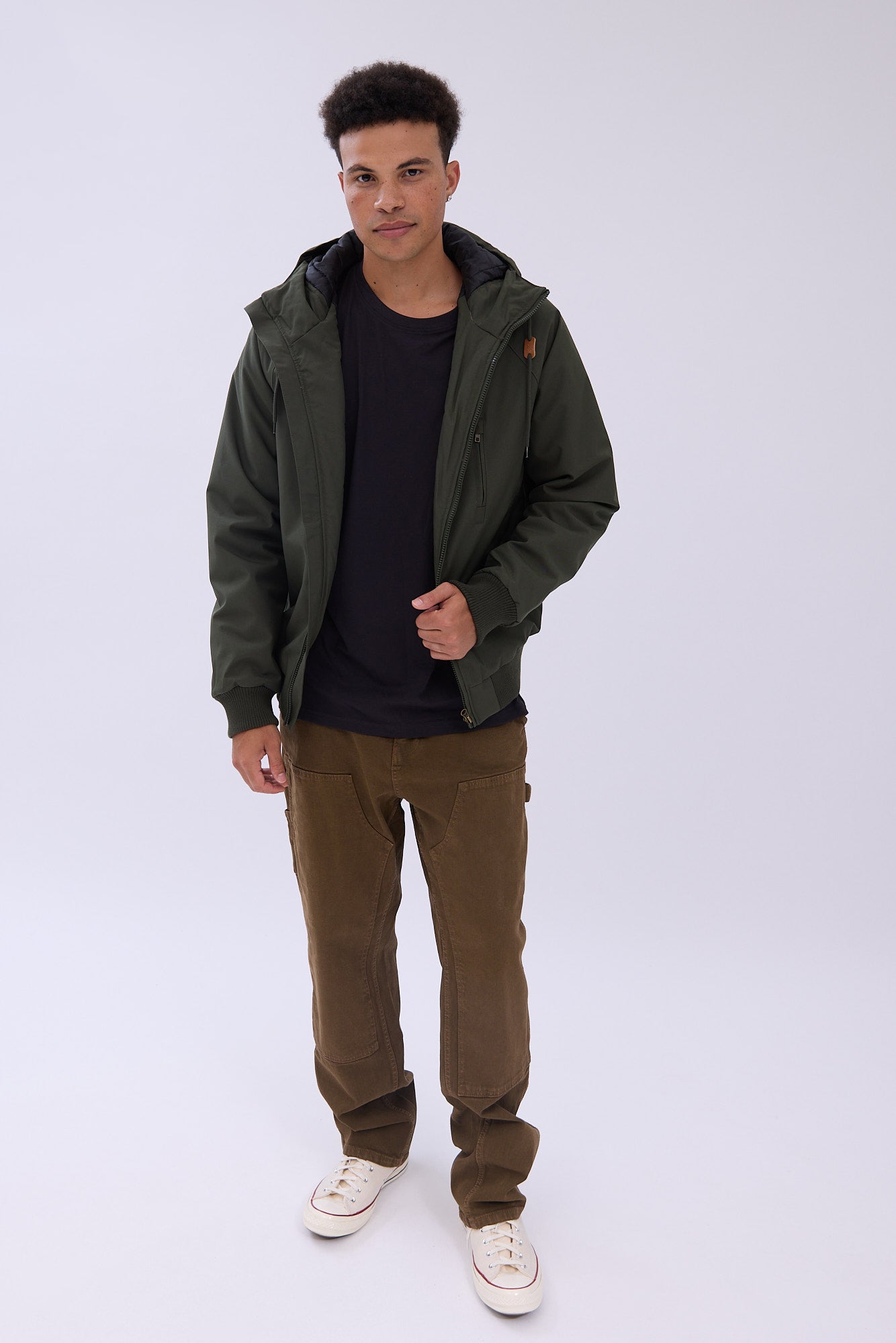 North Western Raglan Bomber Hooded Jacket