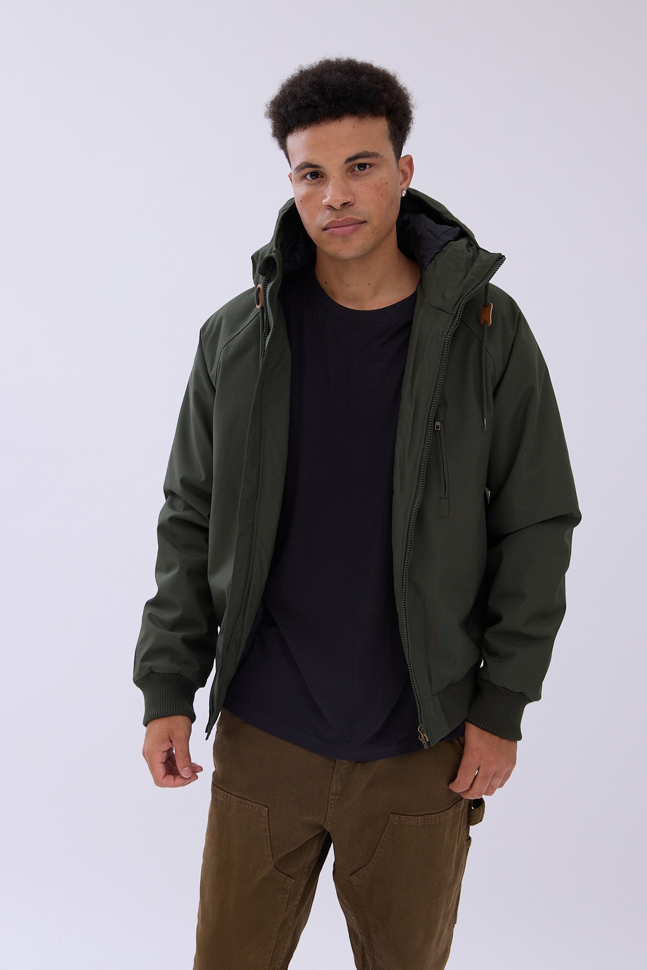 North Western Raglan Bomber Hooded Jacket