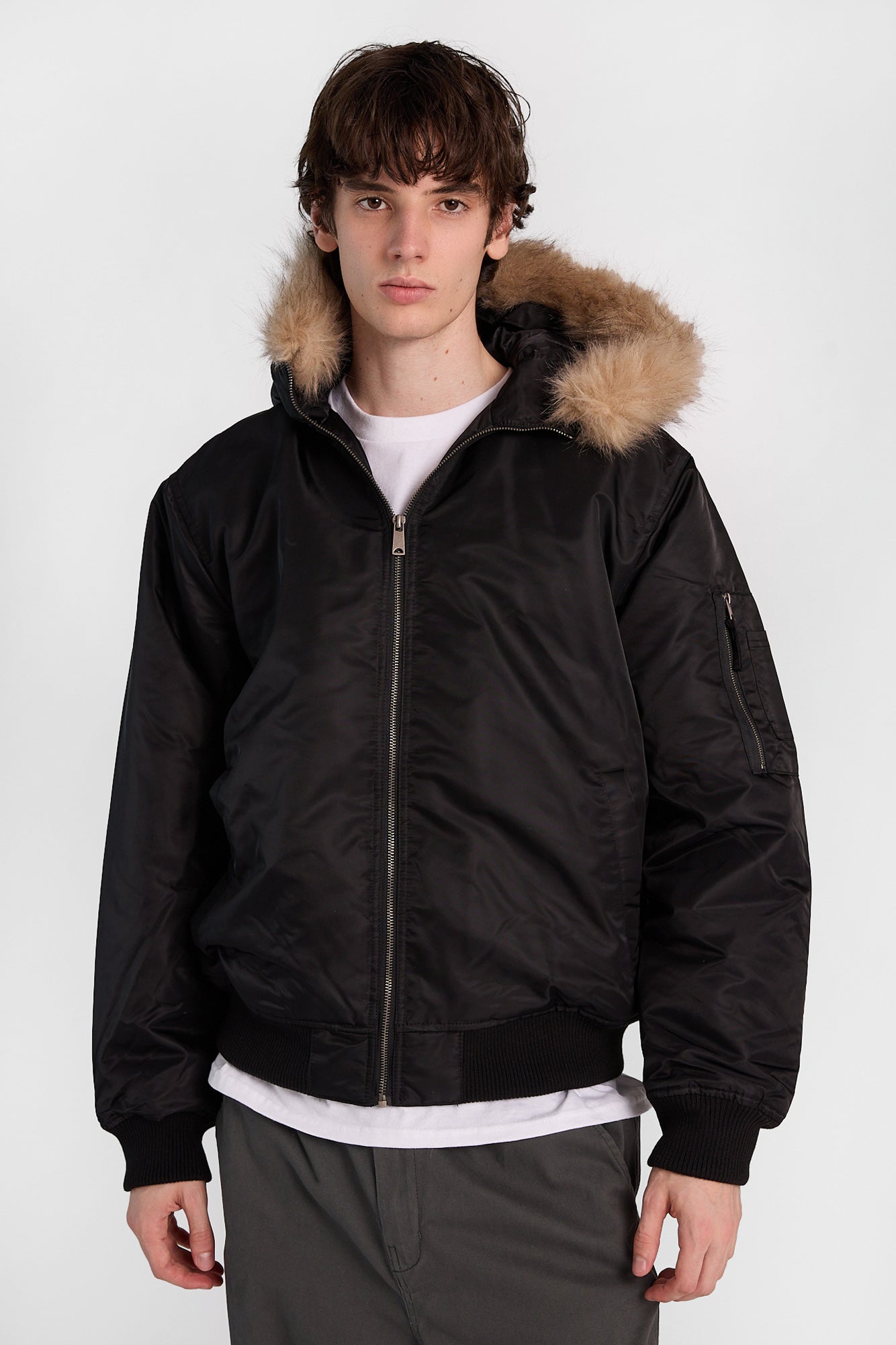 North Western Hooded Bomber Jacket