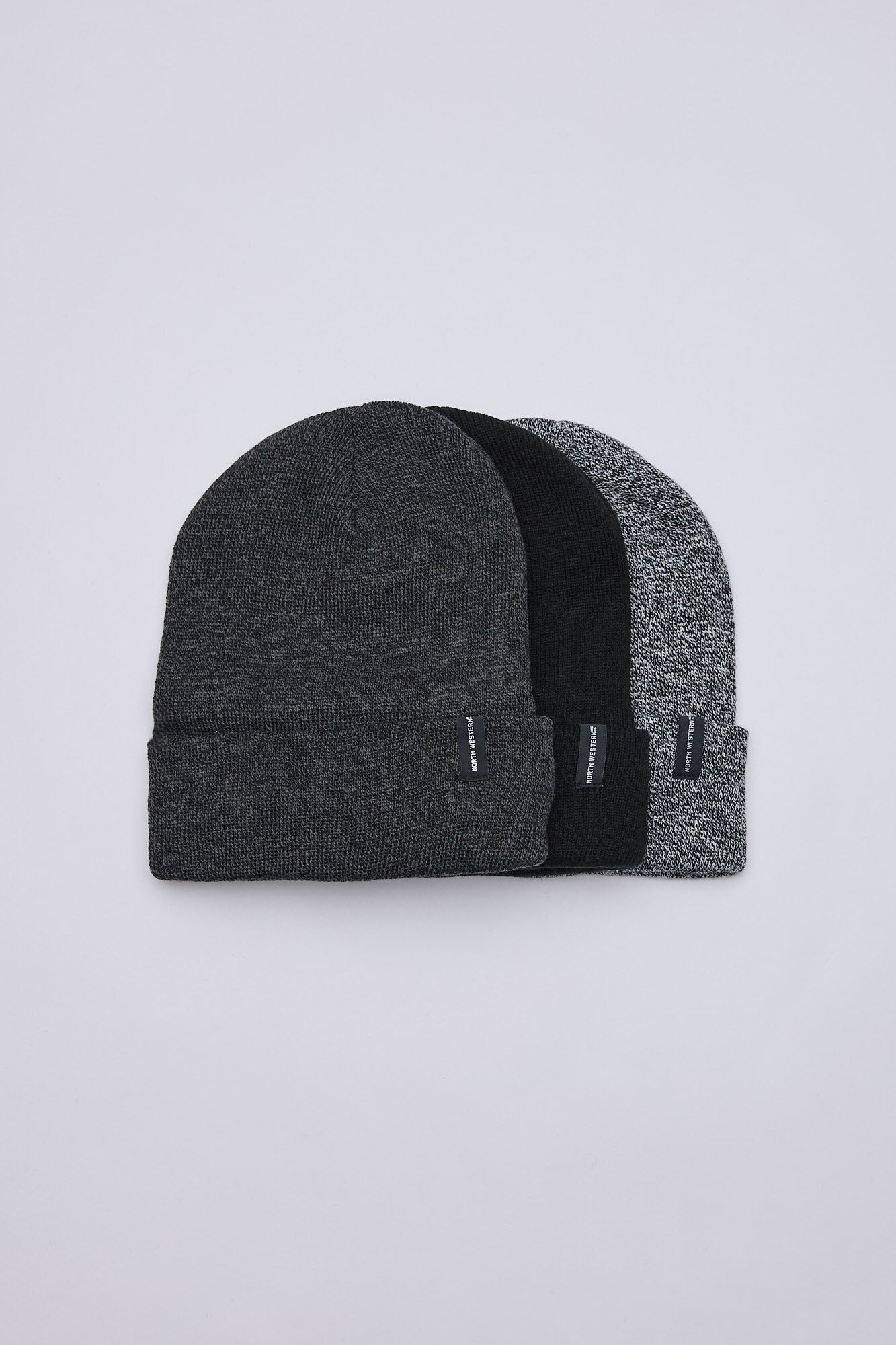 Rolled Cuffed Beanie 3-Pack