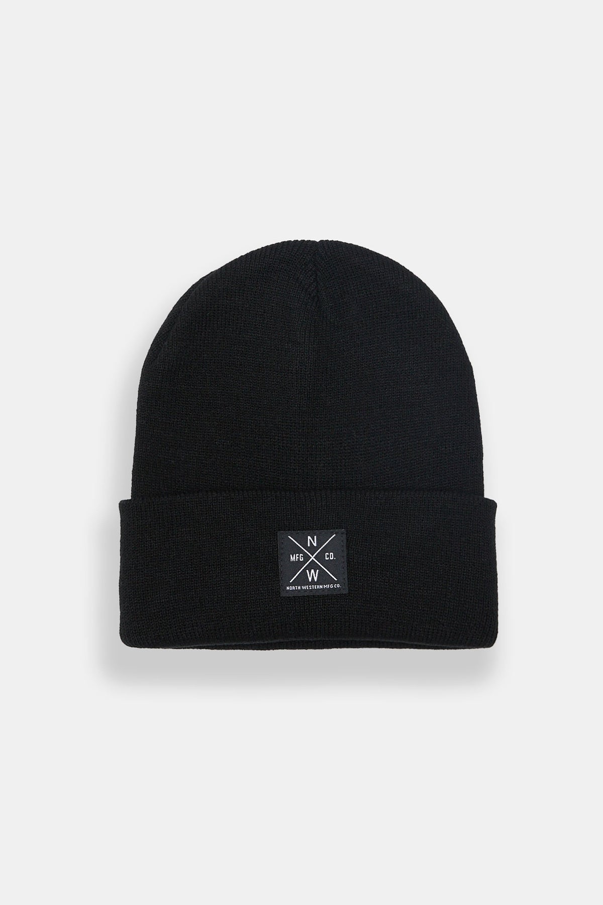 North Western Square Patch Logo Rolled Cuffed Beanie