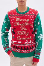 Merry Christmas Ya Filthy Animal Graphic Crew Neck Sweater thumbnail 2