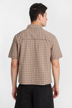 Chemise à carreaux coupe droite à manches courtes brodé cartes à jouer thumbnail 3