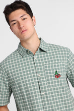 Cherry Embroidered Plaid Boxy Short Sleeve Shirt thumbnail 2
