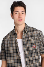7-Ball Embroidered Plaid Boxy Short Sleeve Shirt thumbnail 2
