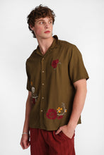 Floral Embroidered Short Sleeve Button-Up Shirt thumbnail 1