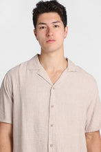 Linen-Blend Short Sleeve Button-Up Shirt thumbnail 5