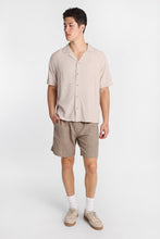 Linen-Blend Short Sleeve Button-Up Shirt thumbnail 7