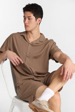 Linen-Blend Short Sleeve Button-Up Shirt thumbnail 3