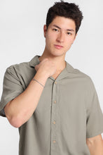 Linen-Blend Short Sleeve Button-Up Shirt thumbnail 11