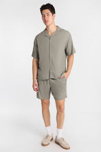 Linen-Blend Short Sleeve Button-Up Shirt thumbnail 13