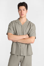 Linen-Blend Short Sleeve Button-Up Shirt thumbnail 10