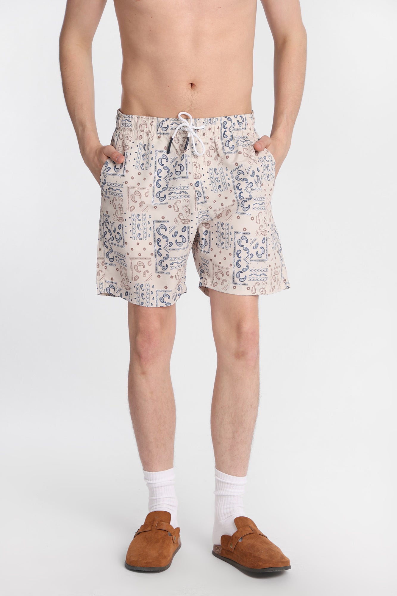 Bandana Print 7" Swim Shorts
