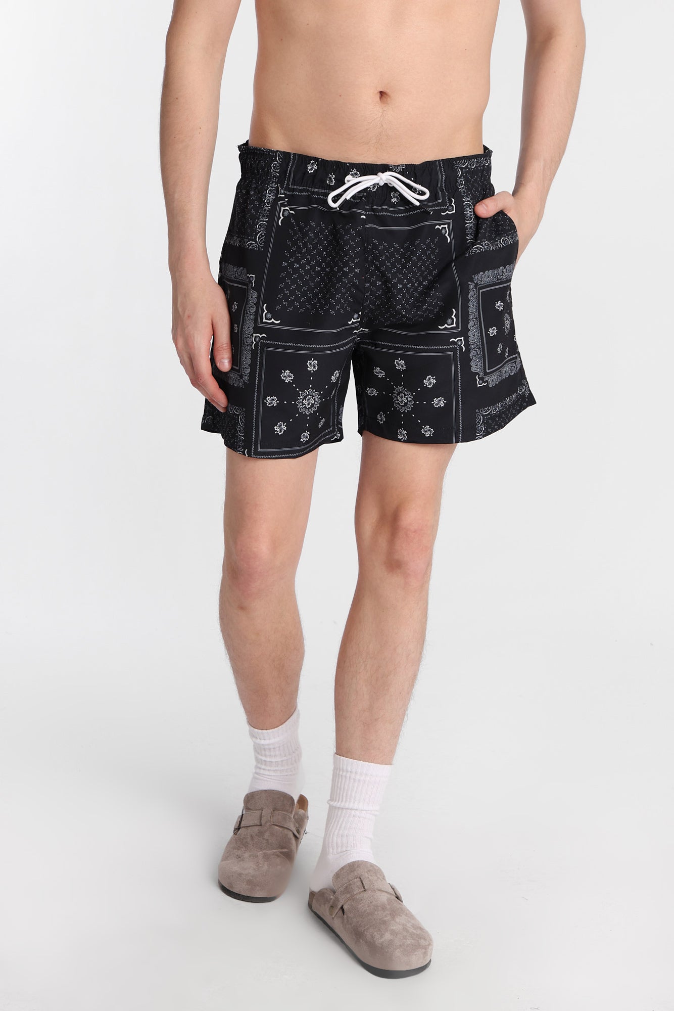Bandana Print 5.5" Swim Shorts