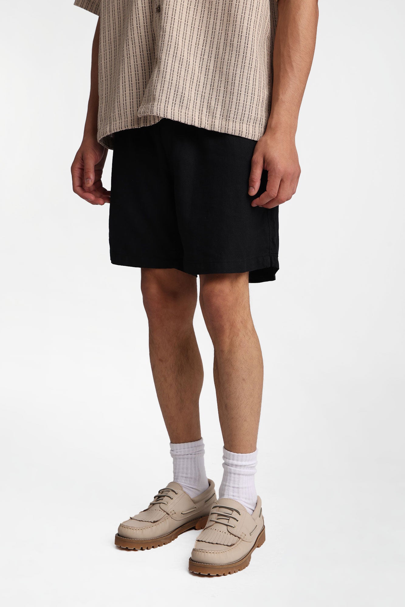 Textured Melange Shorts