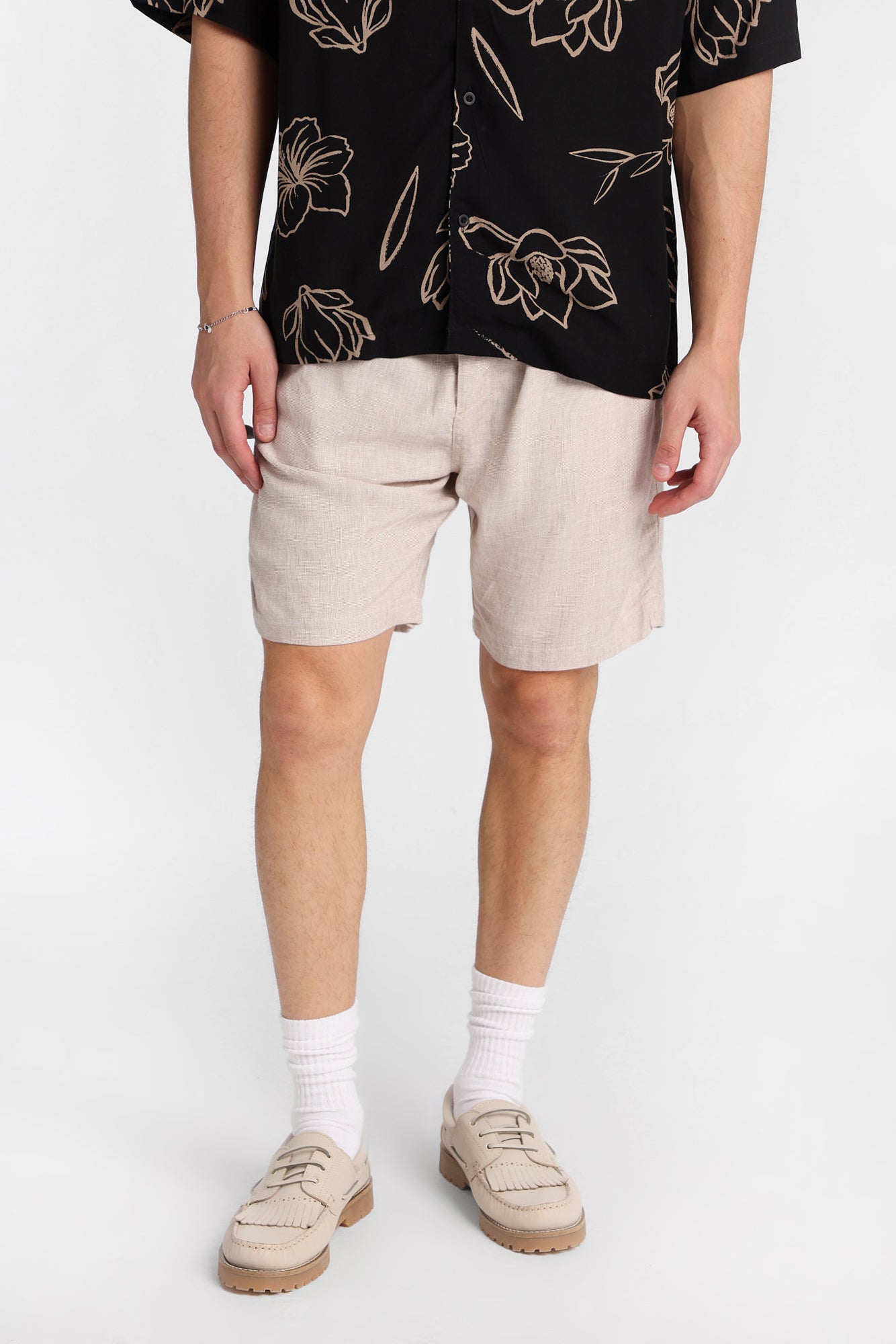 Short en lin mélangé