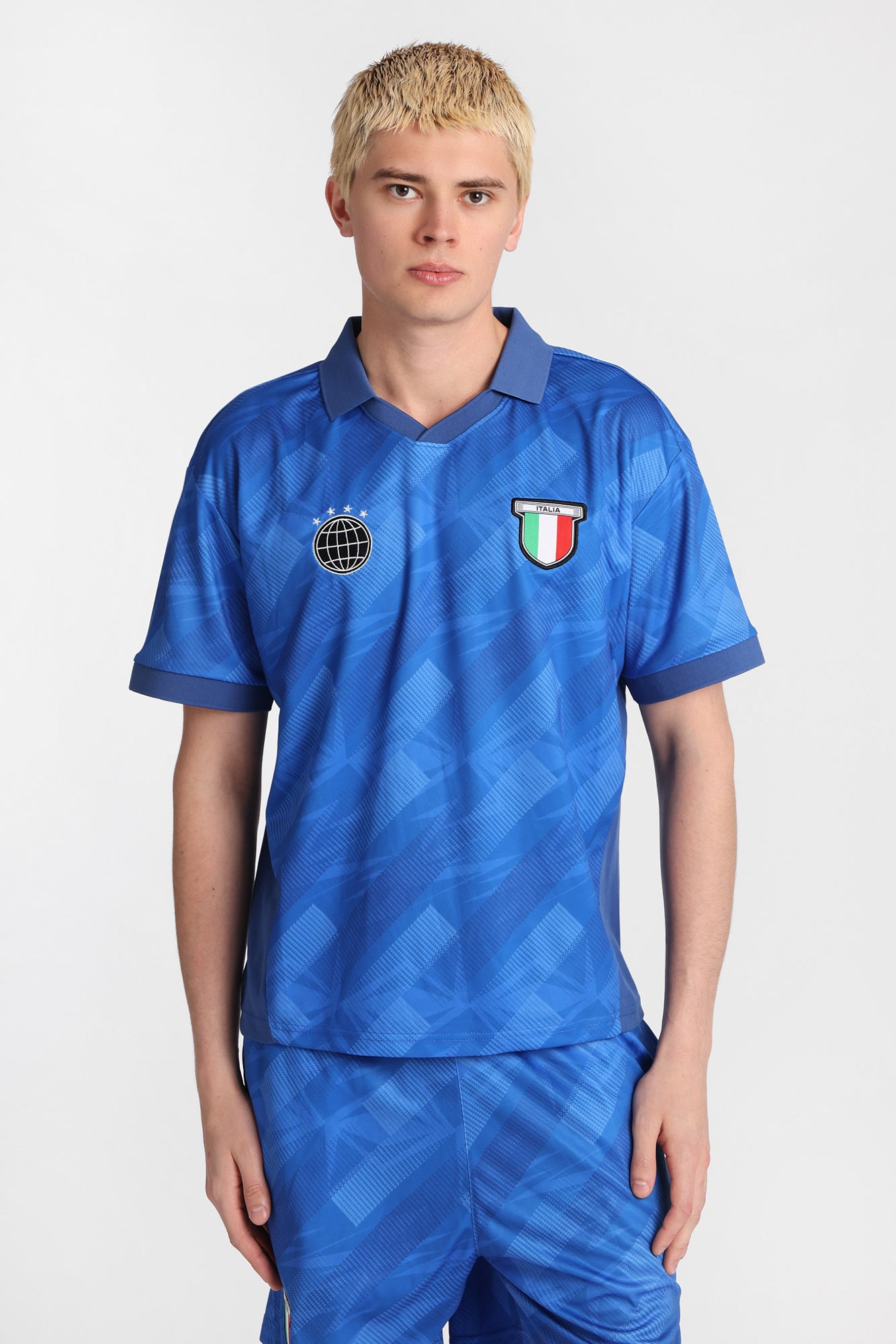 Italia 10 Graphic Oversized Polo Soccer Jersey