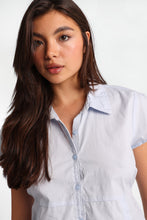 Poplin Cotton Short Sleeve Tie-Back Button-Up Shirt thumbnail 6