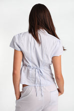 Poplin Cotton Short Sleeve Tie-Back Button-Up Shirt thumbnail 7